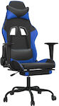 vidaXL 3143653 Gaming Chair with Footrest Black / Blue