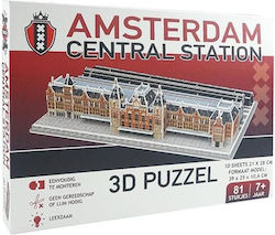Puzzle Κεντρικός Σταθμός Τρένων στο Άμστερνταμ 3D 81 Pieces