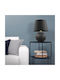 TK Lighting Santana Glass Table Lamp for Socket E27 with Beige Shade and Base