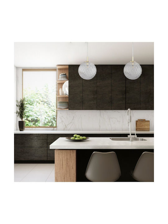 TK Lighting Cadix Hängelampe Gold Kugel mit Fassung G9 21cm.