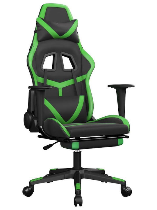 vidaXL 3143679 Gaming Chair with Footrest Black...