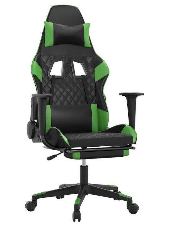 vidaXL 3143767 Gaming Stuhl mit Fußstütze Black...
