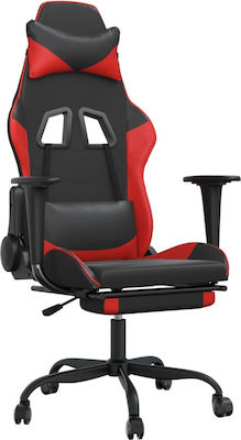 vidaXL 3143654 Gaming Chair with Footrest Black / Red