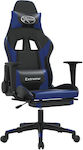 vidaXL 3143699 Gaming Chair with Footrest Black / Blue