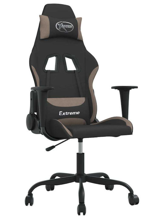 vidaXL 3143713 Scaun Gaming Black / Taba Brown