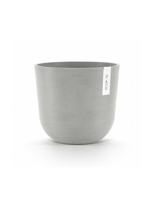 Ecopots round pot Oslo 25 White Grey