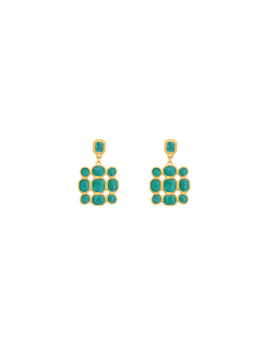 Cactus Jewelry Σκουλαρίκια Jelia green ορείχαλκος 10-1507