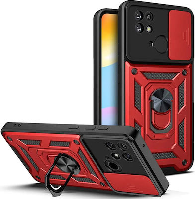 Combo Kickstand Slide Camera Case Red Xiaomi Poco C40