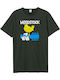 Amplified T-shirt Woodstock Peace And Love σε Μαύρο χρώμα