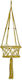 Artekko Suport suspendat pentru ghiveci Macrame Galben 22.86bucx22.86bucx86.36buccm.