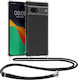 KWmobile Back Cover Silicon cu Curea Transparent / Negru (Google Pixel 7)