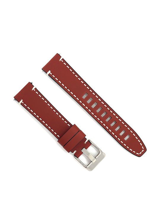 Diloy Straps Δερμάτινο Λουράκι Καφέ 22mm