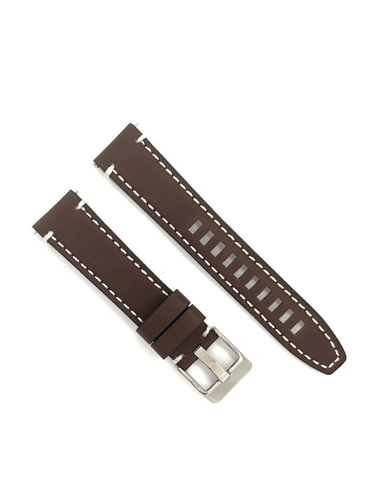 Diloy Straps Δερμάτινο Λουράκι Καφέ 24mm