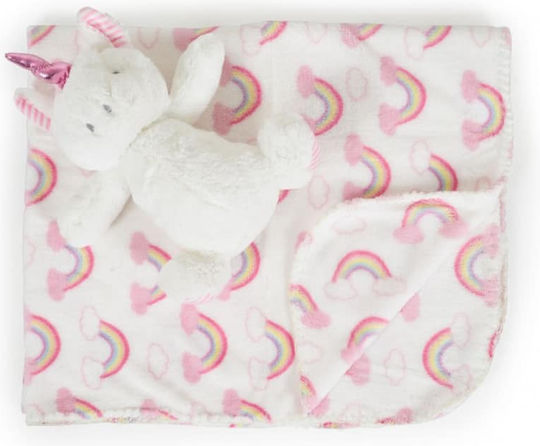Cangaroo Pătură Pepinieră Swaddling pături Unicorn Roz cu Animal 75x90cm