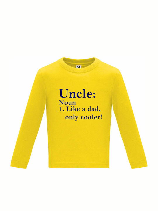 Baby Long Sleeve "Uncle Definition", Yellow