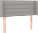 vidaXL Fabric Bed Headboard Light Gray 103x88cm