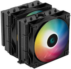 Deepcool AG620 BK ARGB CPU Kühlung Doppellüfter für Socket /A/M/4/ /A/M/5/ /1/2/0/0/ /1/1/5/x/ /1/7/0/0/ Schwarz