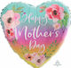 Balloon Foil Jumbo Heart Multicolour Happy Mothers Day 71cm
