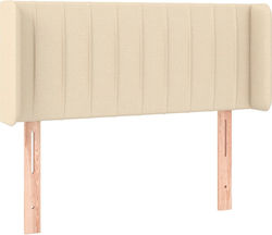 vidaXL Fabric Bed Headboard Cream 103x88cm