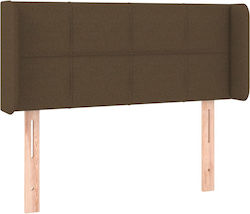 vidaXL Fabric Bed Headboard Dark Brown 103x88cm