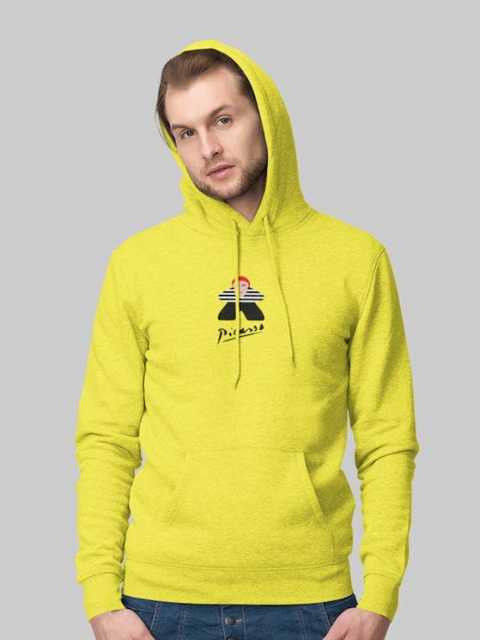 Picasso Meeple Sweatshirt mit Kapuze - LEMON