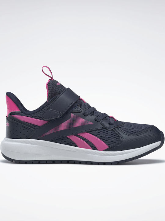 Road Supreme 4 Alt Kids Sports Shoes Running with Hoop & Loop Closure Vector Navy / Atomic Pink / Cloud White