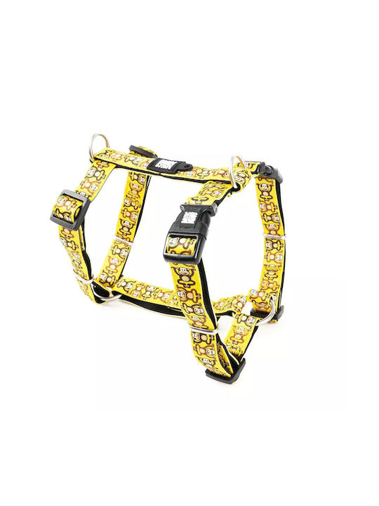 Max & Molly Dog Harness Monkey Maniac Yellow Large 25mm x 70-98cm MM01291