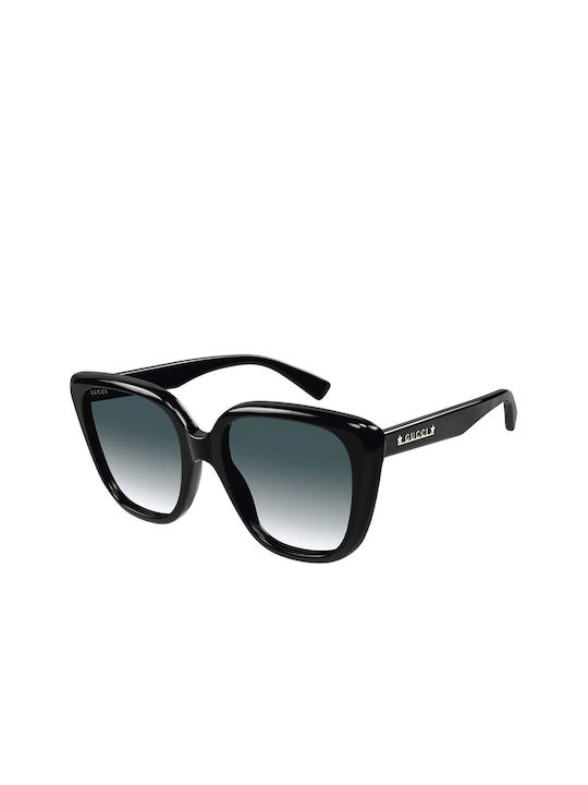 Gucci Γυναικεία Γυαλιά Ηλίου με Μαύρο Κοκκάλινο Σκελετό και Γκρι Ντεγκραντέ Φακό GG1169S 002