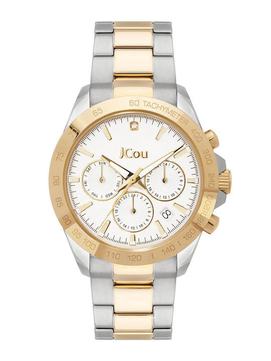 Jcou Meduse Women's Watch Chronograph with Metal Bracelet
