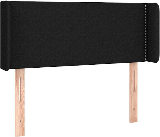 vidaXL Fabric Bed Headboard Black 103x88cm