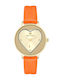 Juicy Couture Women's Watch with Orange Leather Strap