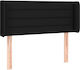 vidaXL Fabric Bed Headboard Black 103x88cm