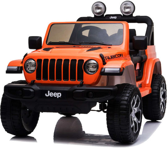 Wrangler Rubicon Doppelsitzer mit Fernbedienung Lizensiert 12 Volt Orange Für 2+ Jahre