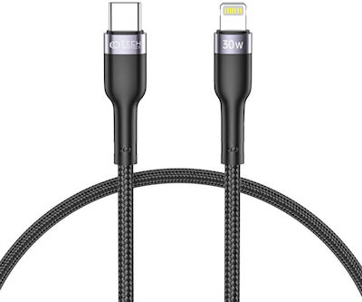Tech-Protect Ultraboost Geflochten USB-C zu Lightning Kabel 30W Schwarz 0.25m