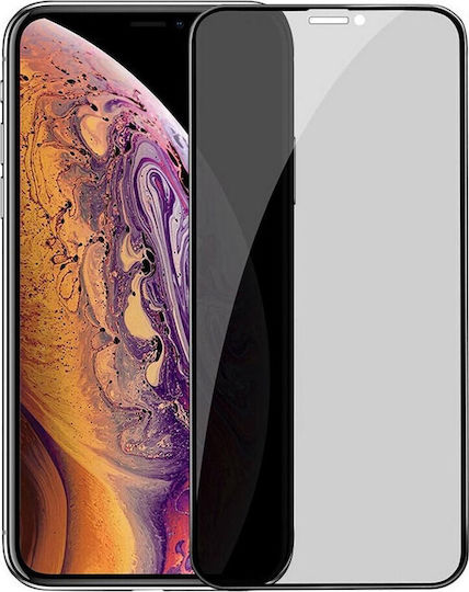 Anti-Spy Privatsphäre Vollflächig gehärtetes Glas Schwarz (iPhone 13 Pro Max)
