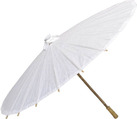 Carnival Umbrella White made of Wood 1pcs