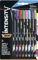 Bic Intensity Fine Permanent Markers 0.8mm Multicolour 8pcs