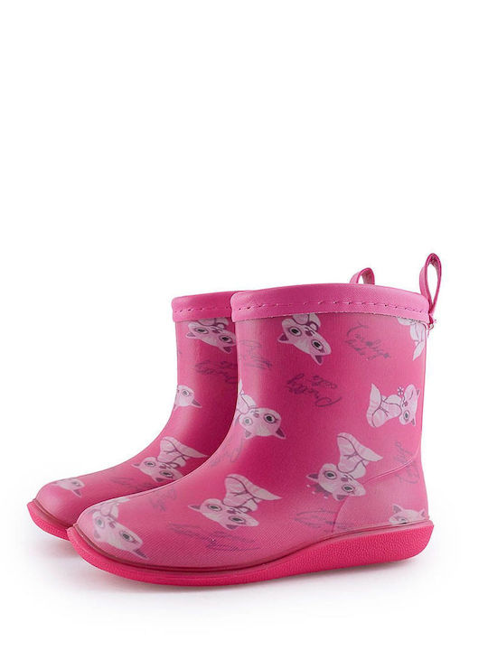 Kids Wellies with Internal Lining Fuchsia