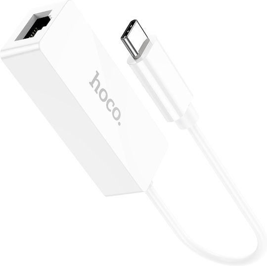 Hoco UA22 Acquire Αντάπτορας Δικτύου USB-C με Ενσύρματη Σύνδεση Ethernet