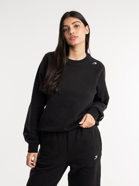 Women's Sweatshirt Without Hood Boxraw Winstone - Black