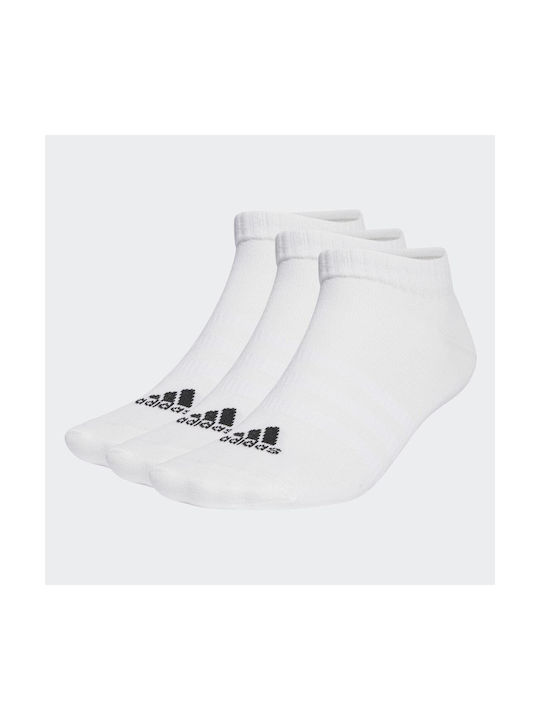 Adidas Thin Light Αθλητικές Κάλτσες Λευκές 3 Ζεύγη