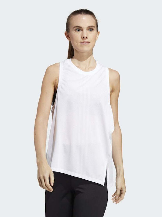 Adidas Hiit Aeroready Quickburn Γυναικεία Μπλούζα Αμάνικη Λευκή