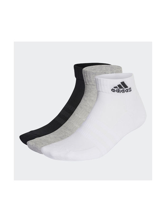 Adidas Cushioned Αθλητικές Κάλτσες Πολύχρωμες 3 Ζεύγη