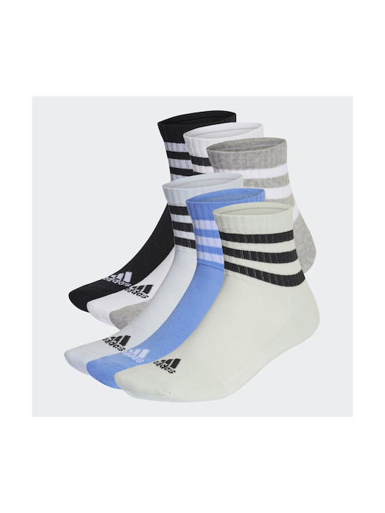 Adidas 3-Stripes Αθλητικές Κάλτσες Πολύχρωμες 3 Ζεύγη