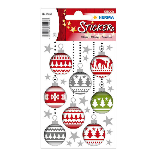 Herma Christmas with Design Balls Stickers