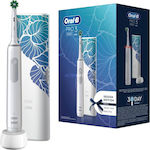 Oral-B Pro 3 3500 Design Edition Ηλεκτρική Οδοντόβουρτσα με Χρονομετρητή, Αισθητήρα Πίεσης και Θήκη Ταξιδίου White