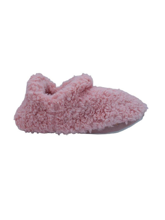 Adam's Shoes 903-21502 Closed-Back Women's Slippers with Fur Dark Pink