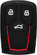Silicone Car Key Cover Case with 3 Buttons for Audi Black