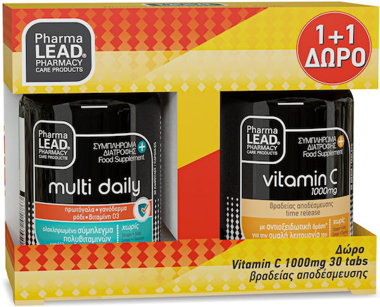 Pharmalead Multi Daily Multivitamină & Vitamic C 30 tablete pentru Energie & Întărirea Sistemului Imunitar