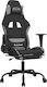 vidaXL 345481 Fabric Gaming Chair with Footrest...